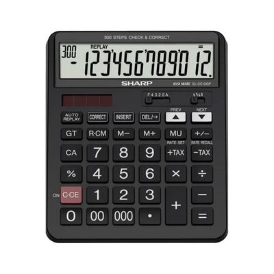 Sharp EL-CC12GP – Calcolatrice da tavolo 12 cifre