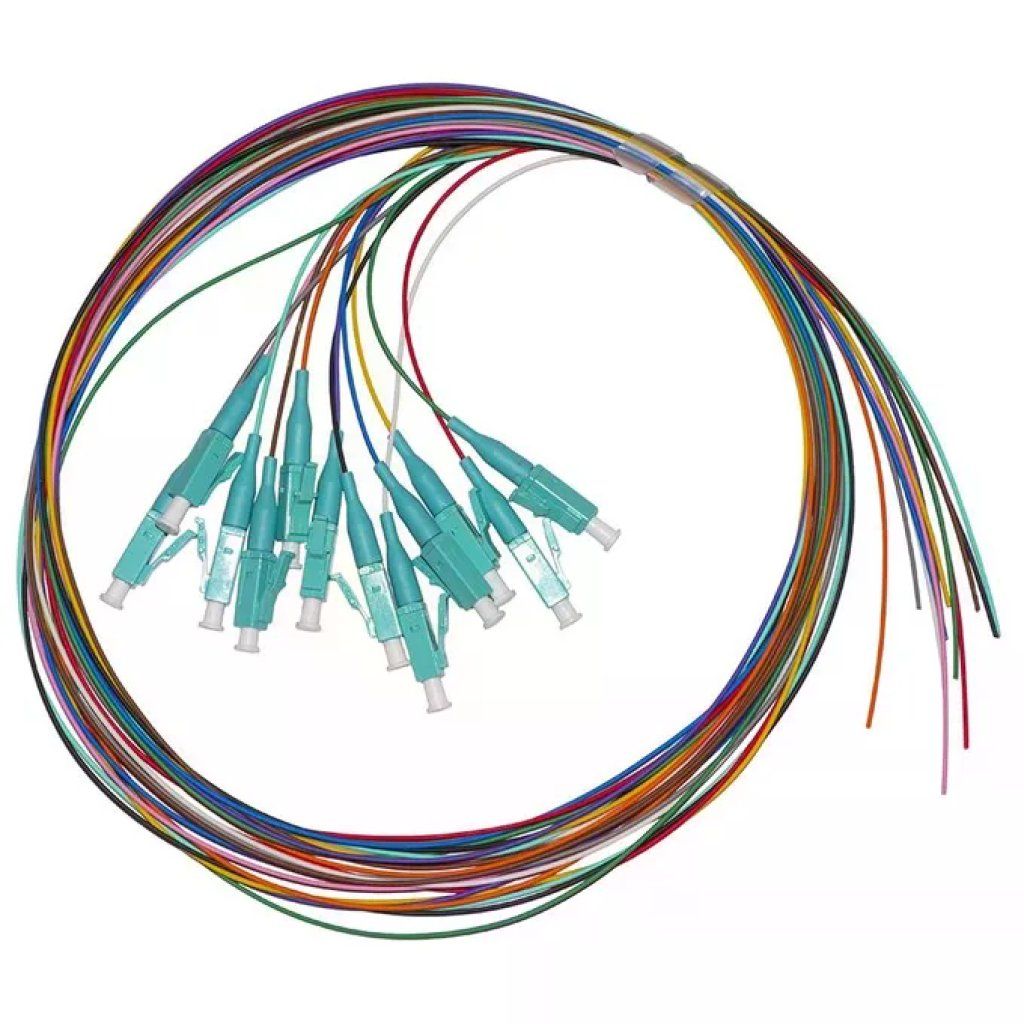 LINK Set 12 Pigtail in Fibra Ottica LC OM3 Simplex, 1 m