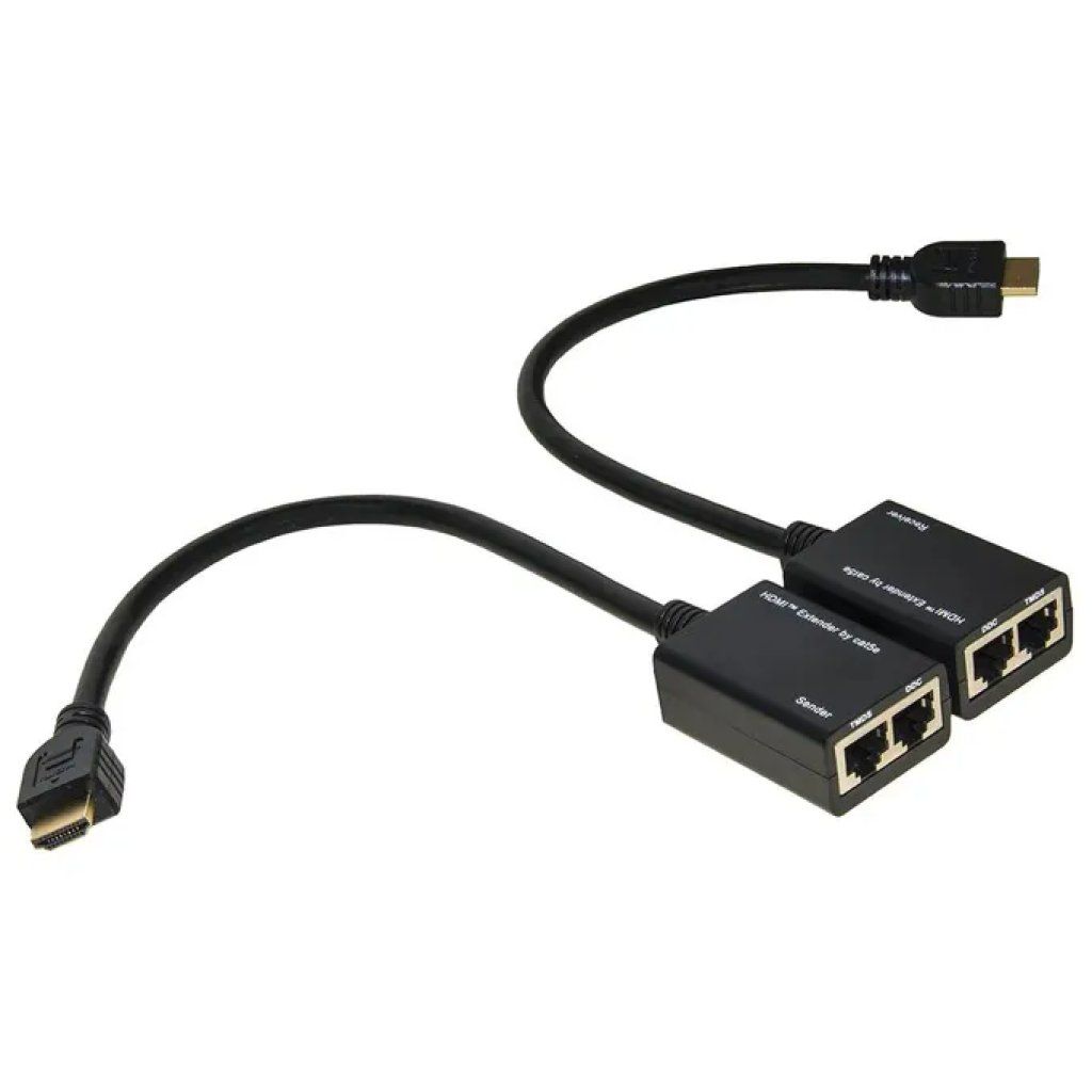 LINK Estensore HDMI Full HD 1080p su 2 cavi CAT 6, fino a 30 m LINK Estensore HDMI Full HD 1080p su 2 cavi CAT 6, fino a 30 m