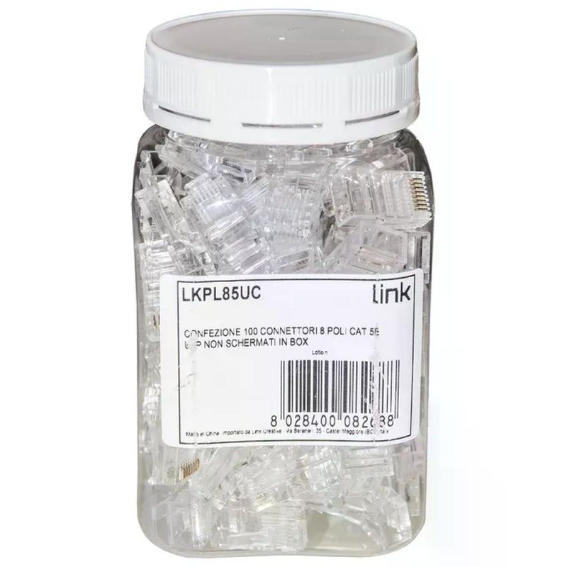 LINK LKPL85UC Connettori RJ45 Cat 5e UTP, 100 pezzi