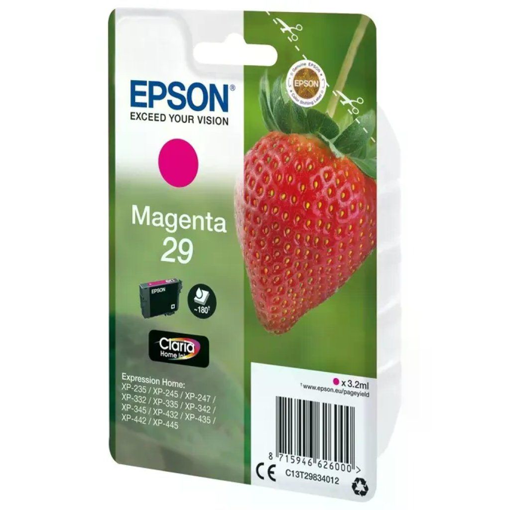 Epson Serie 29 Fragola C13T29834022 Cartuccia Magenta Epson Serie 29 Fragola C13T29834022 Cartuccia Magenta