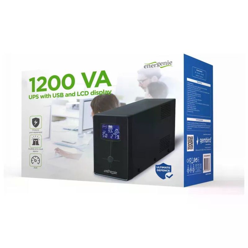 GEMBIRD EnerGenie EG-UPS-033 Gruppo di Continuità UPS 1200 VA GEMBIRD EnerGenie EG-UPS-033 Gruppo di Continuità UPS 1200 VA