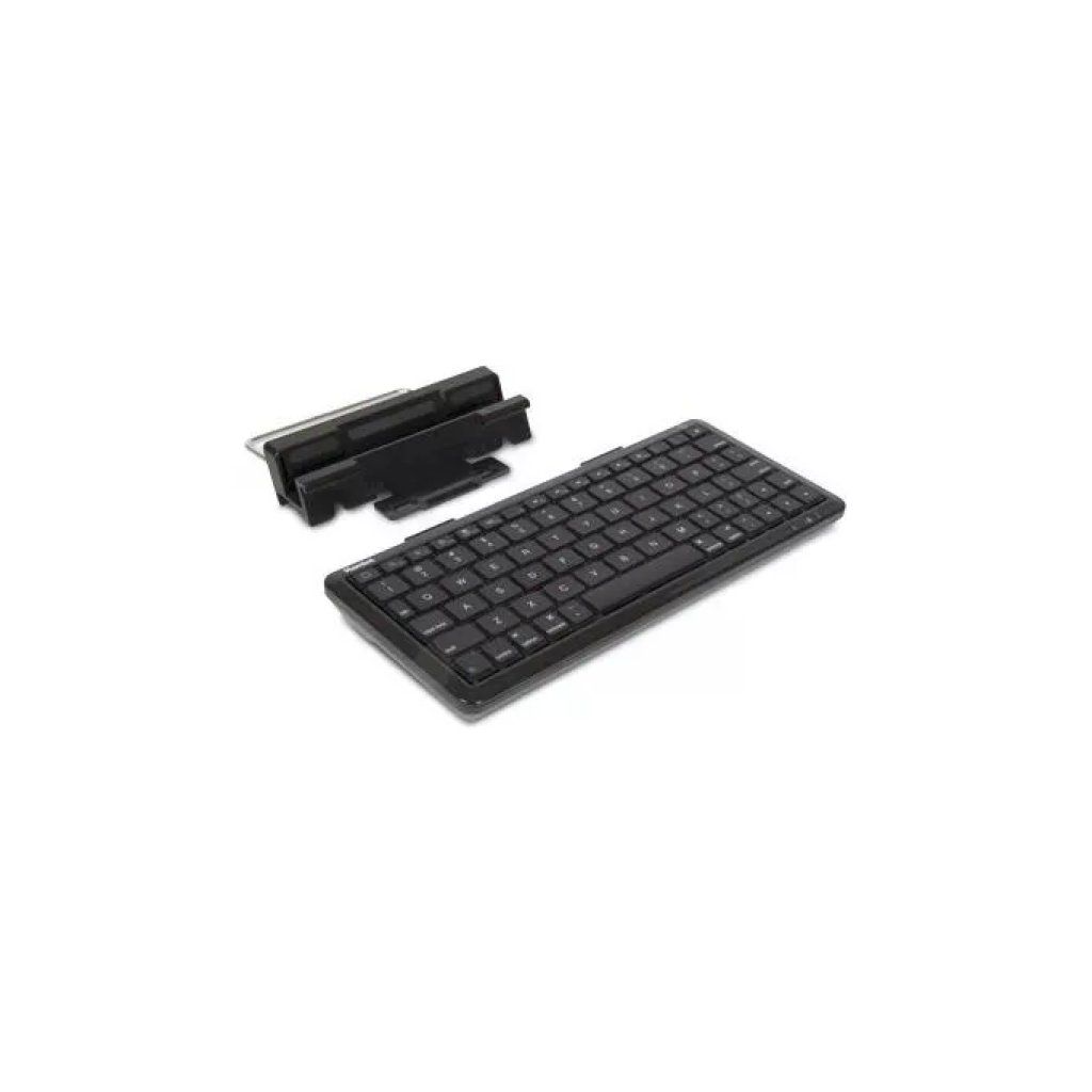 Hamlet XPADKK100BTMS Tastiera Bluetooth Mini QWERTY con Supporto, Nera