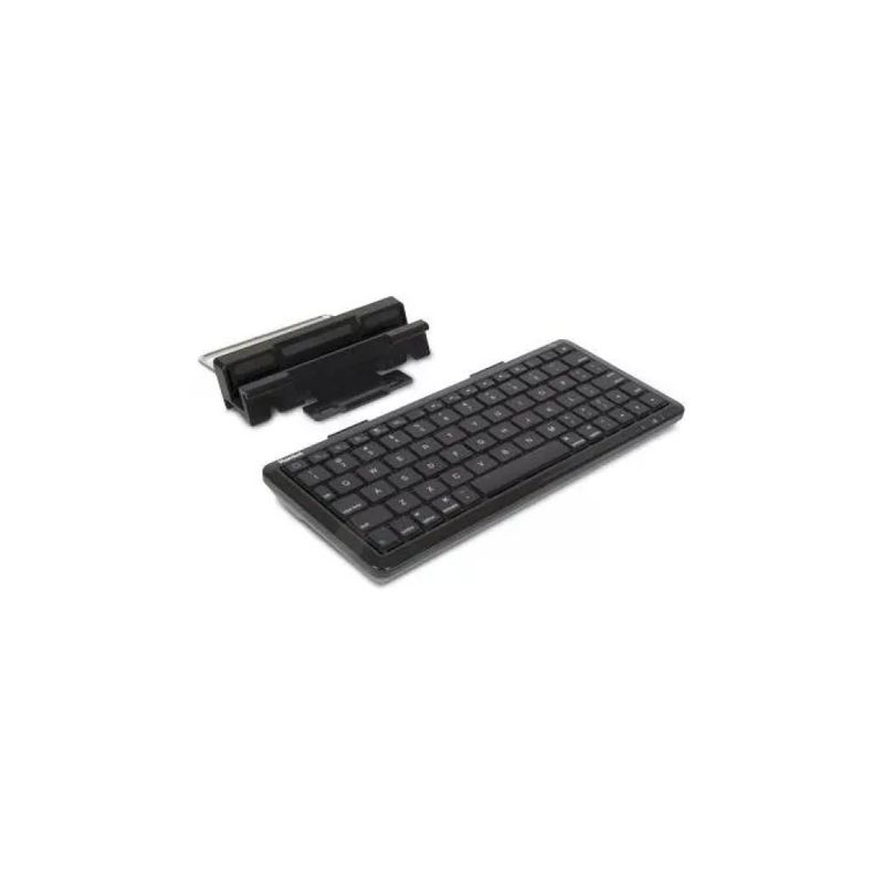 Hamlet XPADKK100BTMS Tastiera Bluetooth Mini QWERTY con Supporto, Nera