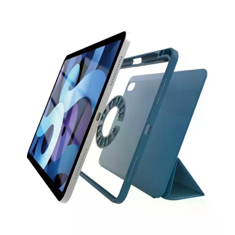 Celly BOOKMAG01BL Custodia Magnetica Blu per iPad 10,2” (7ª/8ª/9ª Gen.) con Porta Penna