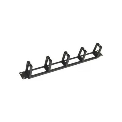Link LKORG1UNP – Listello guidacavi rack 19” 1U, 5 ganci, nero