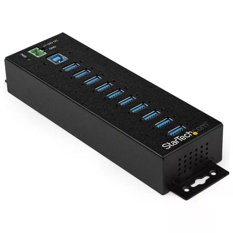 StarTech.com Hub USB 3.0 industriale a 10 porte con alimentazione esterna, protezione ESD e montaggio DIN