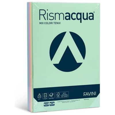 CARTOTECNICA FAVINI Favini Rismacqua 140 – Carta multiuso, 5 colori tenui