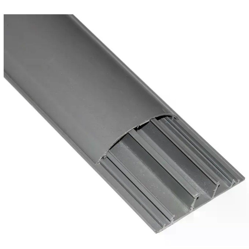 LINK LK75020 Canalina Passacavi da Pavimento 75 × 20 mm, PVC Grigio, 2 m LINK LK75020 Canalina Passacavi da Pavimento 75 × 20 mm, PVC Grigio, 2 m