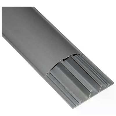 LINK LK75020 Canalina Passacavi da Pavimento 75 × 20 mm, PVC Grigio, 2 m