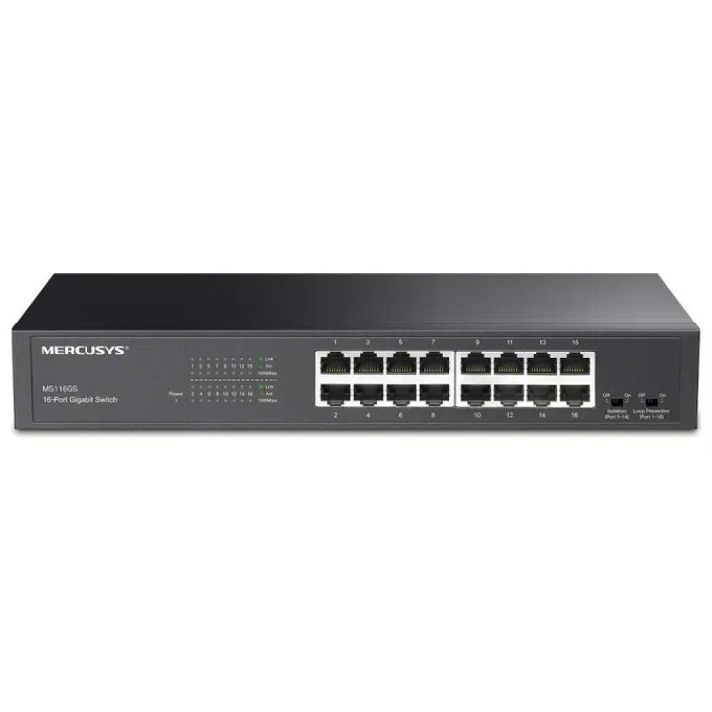Mercusys MS116GS Switch Gigabit Ethernet a 16 porte Mercusys MS116GS Switch Gigabit Ethernet a 16 porte