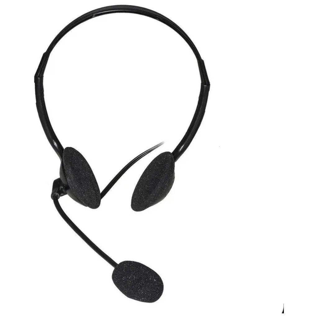 Link LKHS01 Cuffia USB per PC con Microfono Orientabile, Nera
