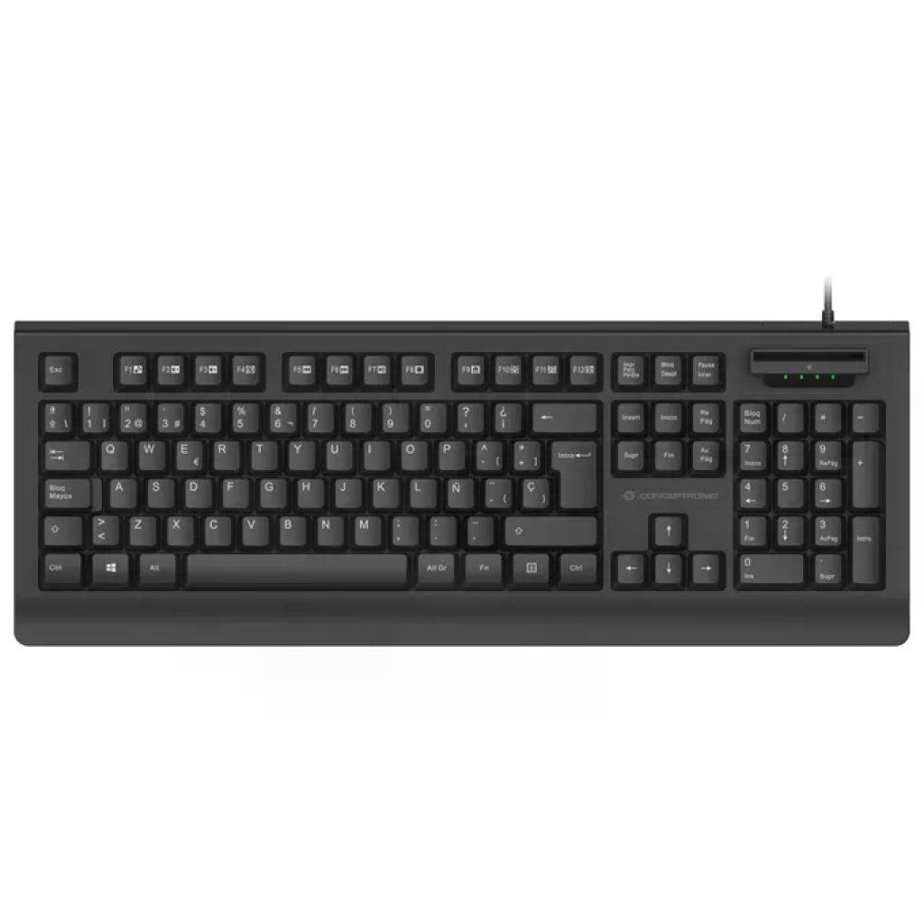 Conceptronic KAYNE01IT Tastiera USB QWERTY Italiana con Lettore Smart Card, Full-Size, Nera Conceptronic KAYNE01IT Tastiera USB QWERTY Italiana con Lettore Smart Card, Full-Size, Nera