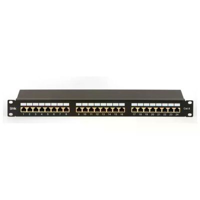 LINK LKP624S Pannello Patch Schermato 24 Porte RJ45 Cat 6 PoE+ Nero LINK LKP624S Pannello Patch Schermato 24 Porte RJ45 Cat 6 PoE+ Nero