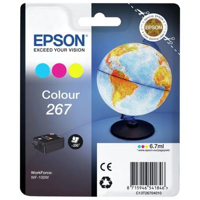 Epson 267 Globo Cartuccia Inkjet Tricolore Originale, 6,7 ml Epson 267 Globo Cartuccia Inkjet Tricolore Originale, 6,7 ml