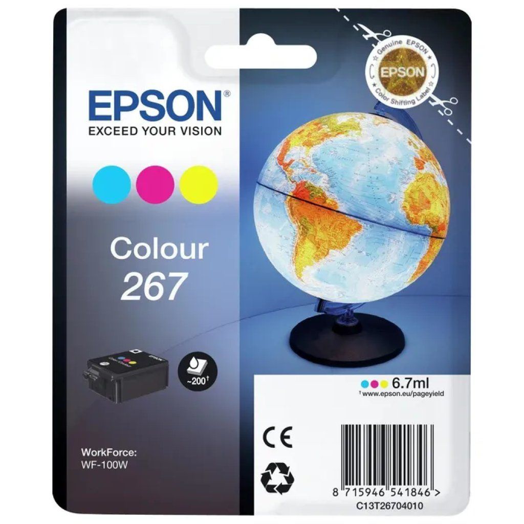 Epson 267 Cartuccia Originale Tricolore Ciano Magenta Giallo