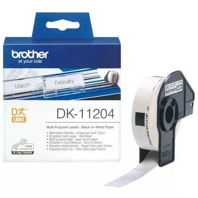 Brother DK-11204 Rotolo di Etichette Termiche 17 x 54 mm, 400 Pezzi