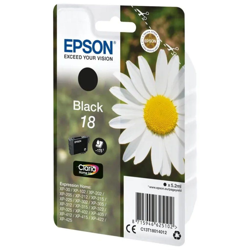 Epson 18 Cartuccia Originale Nero Claria Home 5,2 ml