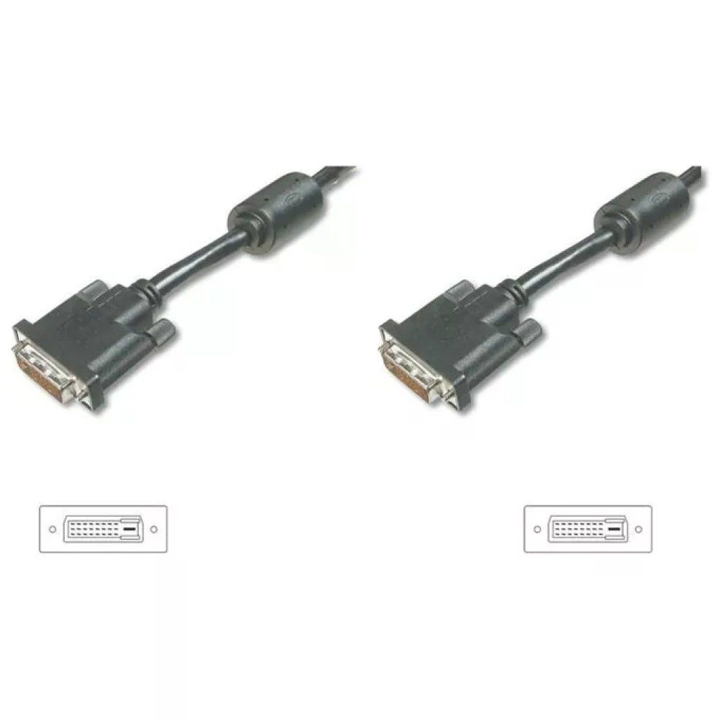 DIGITUS AK 620N-3 Cavo DVI-D Single Link 18+1 Maschio/Maschio, 3 m, Nero DIGITUS AK 620N-3 Cavo DVI-D Single Link 18+1 Maschio/Maschio, 3 m, Nero
