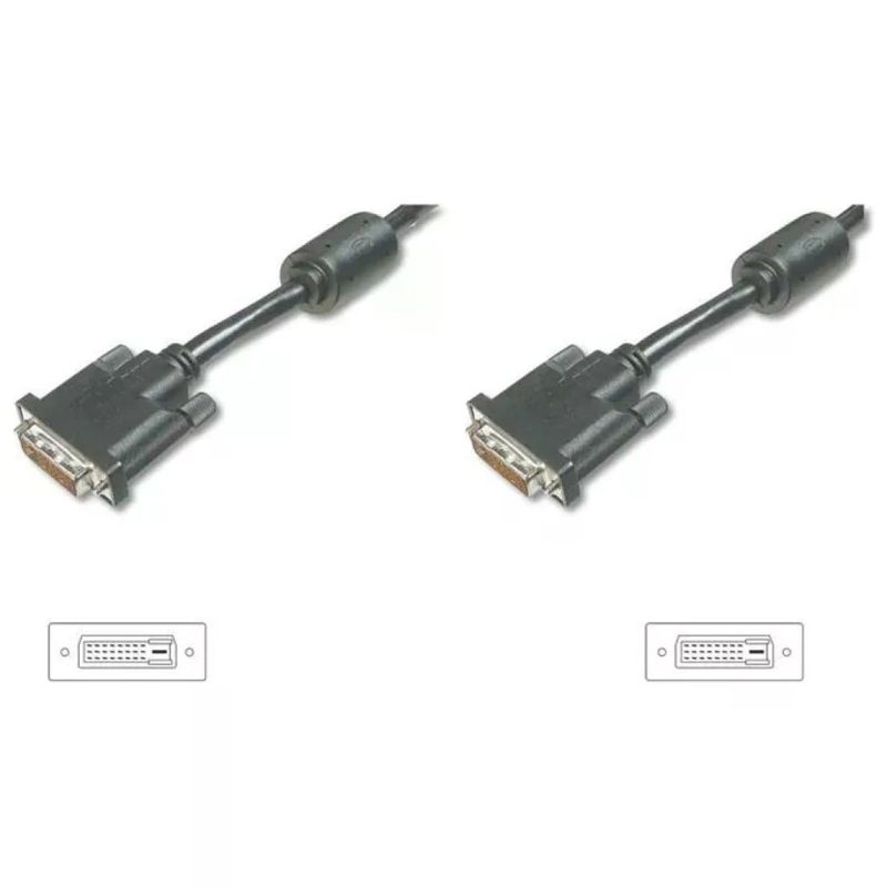 DIGITUS AK 620N-3 Cavo DVI-D Single Link 18+1 Maschio/Maschio, 3 m, Nero DIGITUS AK 620N-3 Cavo DVI-D Single Link 18+1 Maschio/Maschio, 3 m, Nero