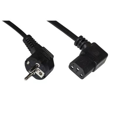 LINK LKSK30N Cavo Schuko a IEC C13 90°, 3 m, Nero