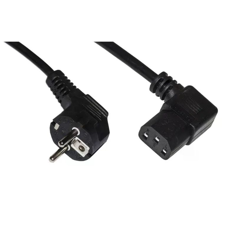 LINK LKSK30N Cavo Schuko a IEC C13 90°, 3 m, Nero