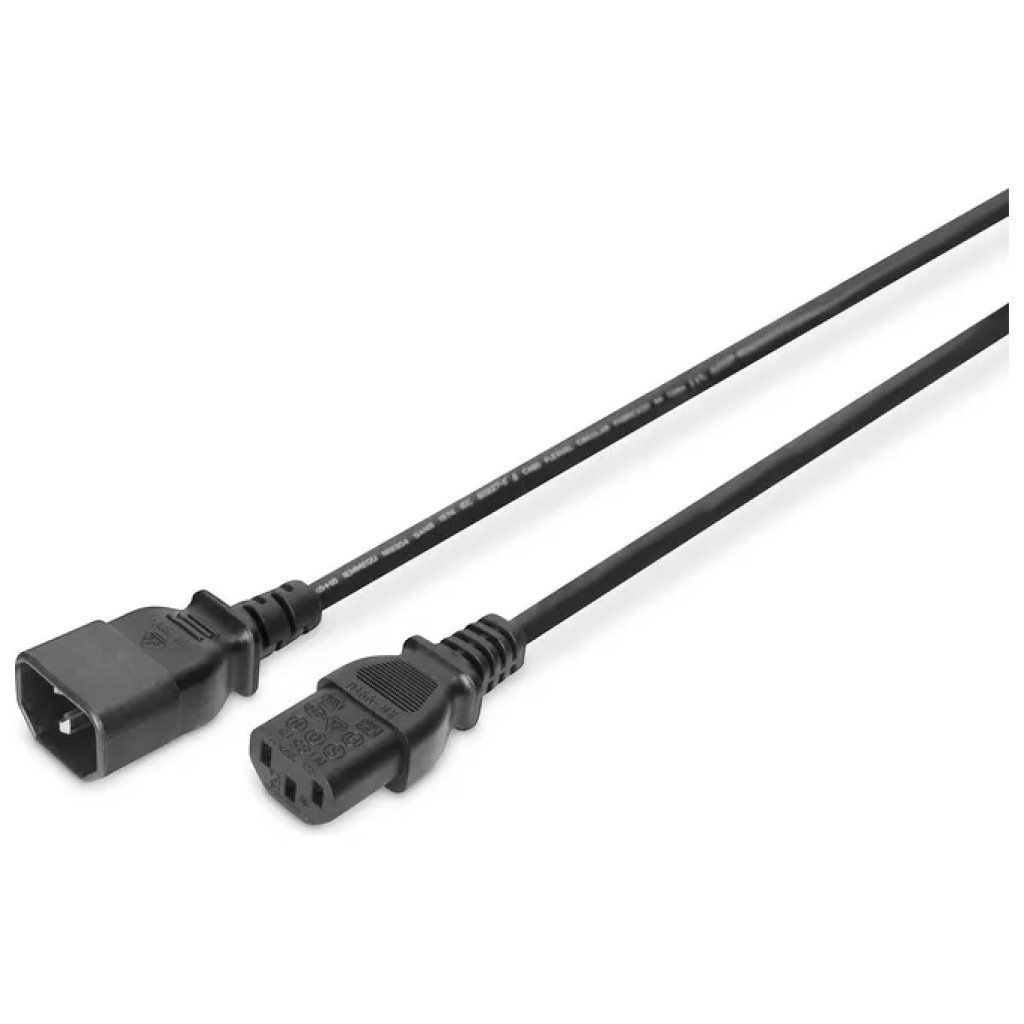 ASSMANN Digitus AK-440201-018-S – Cavo di alimentazione IEC C14-C13, 1,8 m, nero