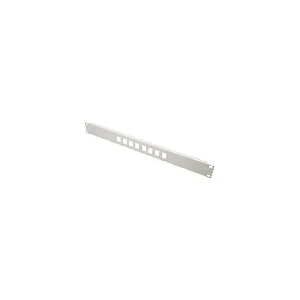LINK LKCOP11 Pannello Patch Rack 19” 1U per 8 Keystone, Metallo Grigio
