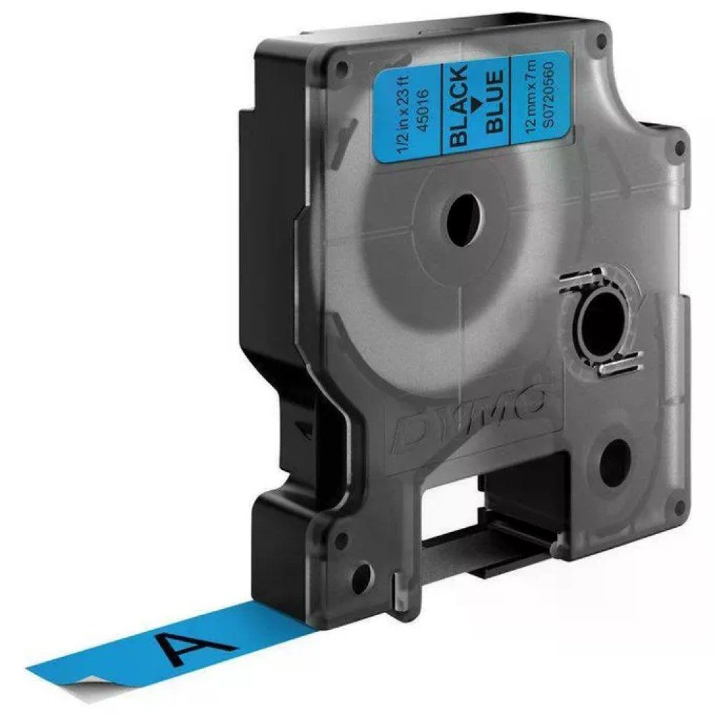 DYMO D1 Nastro per Etichette Nero su Blu, 12 mm x 7 m DYMO D1 Nastro per Etichette Nero su Blu, 12 mm x 7 m