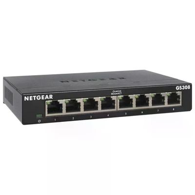 Netgear GS308-300PES Switch di Rete Non Gestito L2 8 Porte Gigabit Ethernet 10-100-1000 Plug-and Netgear GS308-300PES Switch di Rete Non Gestito L2 8 Porte Gigabit Ethernet 10-100-1000 Plug-and