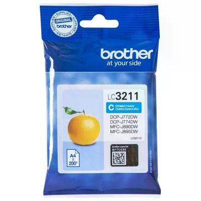 Brother LC3211C Cartuccia Originale Ciano 200 Pagine Brother LC3211C Cartuccia Originale Ciano 200 Pagine