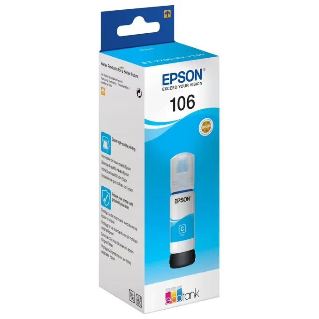 Epson C13T00R240 EcoTank 106 Inchiostro Ciano 70 ml