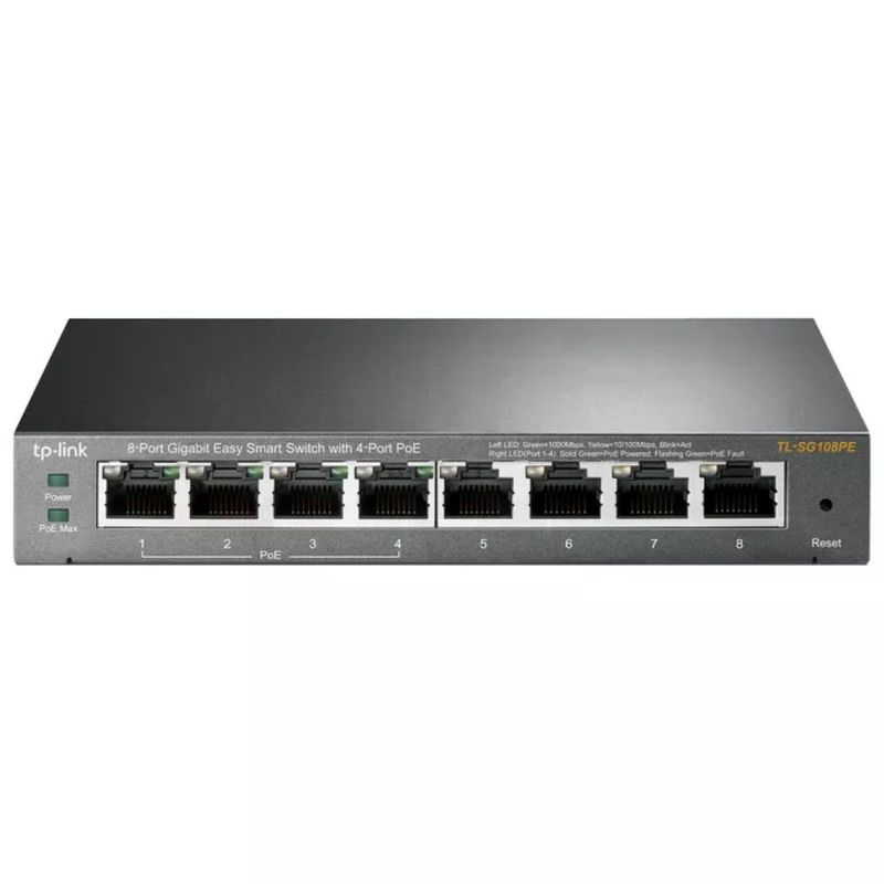 TP-Link TL-SG108PE Switch Gigabit Easy Smart 8 porte con PoE