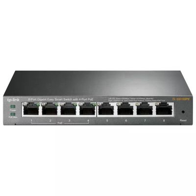 TP-Link TL-SG108PE Easy Smart Switch Gigabit 8 porte L2 Gestito 4 porte PoE 64W VLAN QoS colore Nero TP-Link TL-SG108PE Easy Smart Switch Gigabit 8 porte L2 Gestito 4 porte PoE 64W VLAN QoS colore Nero