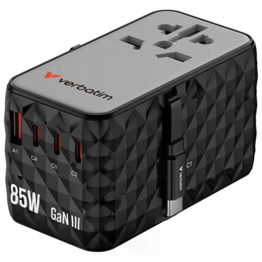 Verbatim Charge 'n' Travel 85W Caricatore Universale da Viaggio Verbatim Charge 'n' Travel 85W Caricatore Universale da Viaggio