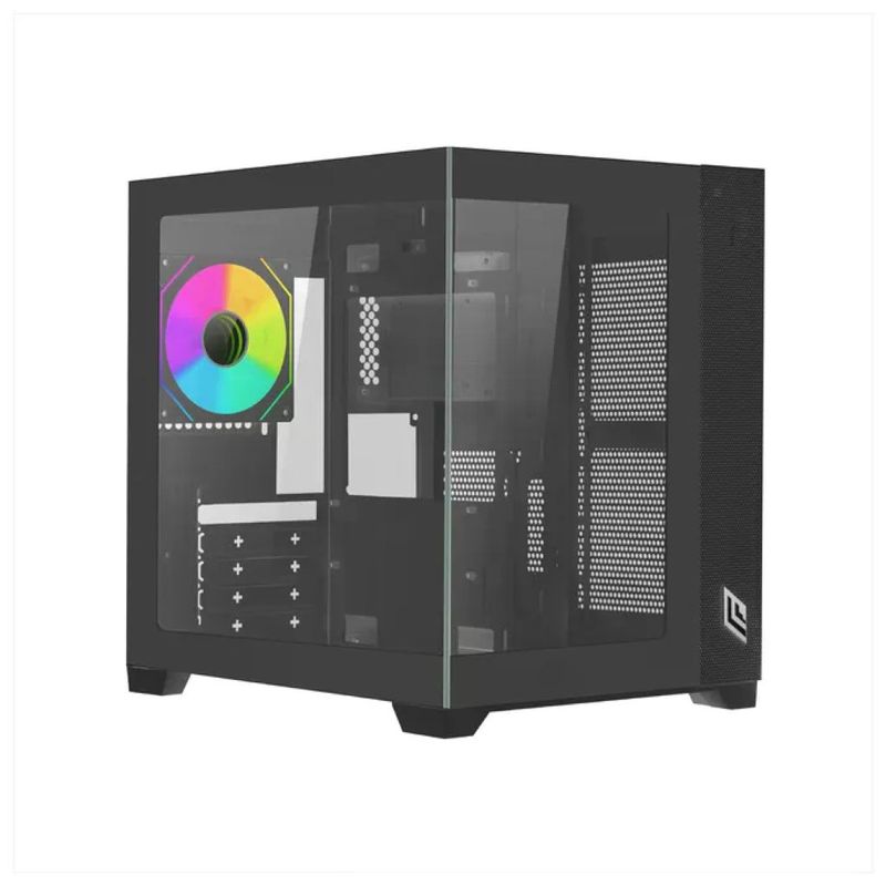 NOUA Vision ZK100 Nero – Case Mini Tower Micro-ATX con Vetro Temperato e ARGB