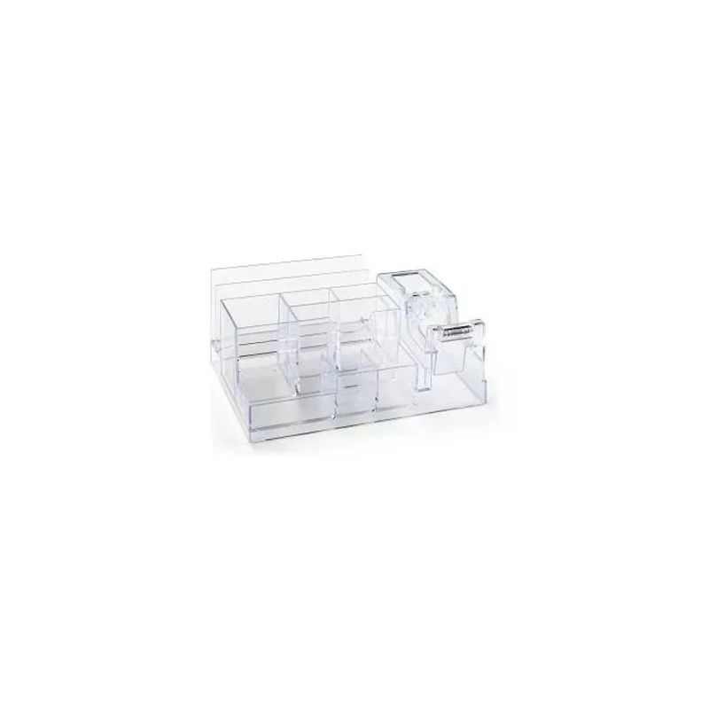 Lebez 1737-T Organizer da scrivania trasparente con dispenser
