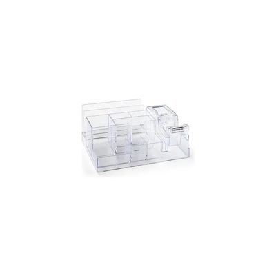 Lebez 1737-T Organizer da Scrivania Trasparente con Dispenser