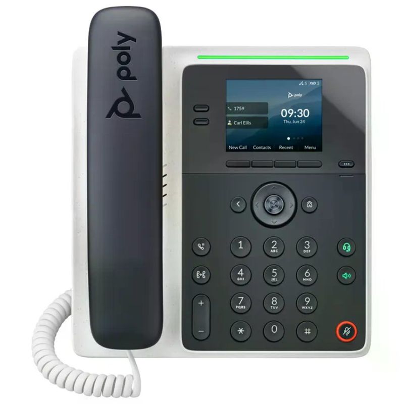 POLYCOM Telefono IP Poly Edge E100 PoE con audio HD, display IPS e porte Gigabit