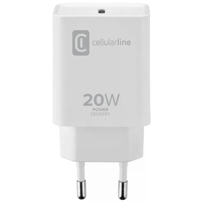 Cellularline caricabatterie USB-C Power Delivery 20W bianco
