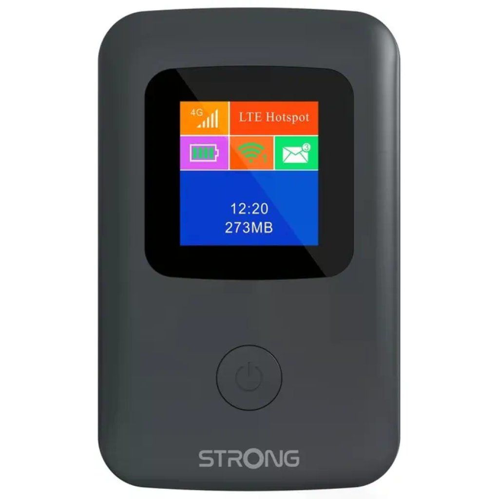 STRONG 4GMIFI150D Router Hotspot Wi-Fi 4G LTE Portatile, 150 Mbit/s, Display, Batteria 2100 mAh, Nero