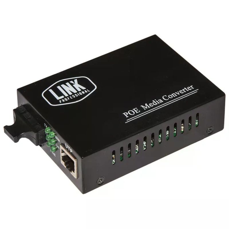LINK LKMCPOE Media Converter Fibra Ottica SC Duplex PoE 30 W