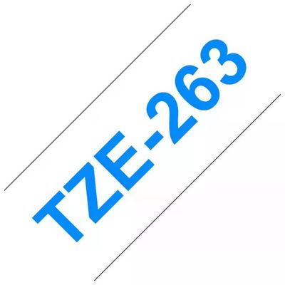 Brother TZe-263 Nastro Laminato 36 mm Blu su Bianco