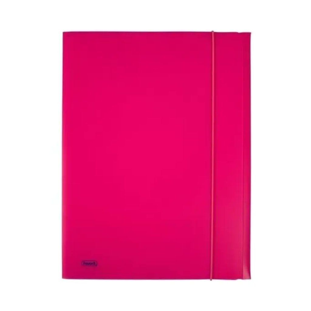 Favorit Cartella 3 Lembi con Elastico 24x33 cm Fucsia Fluo