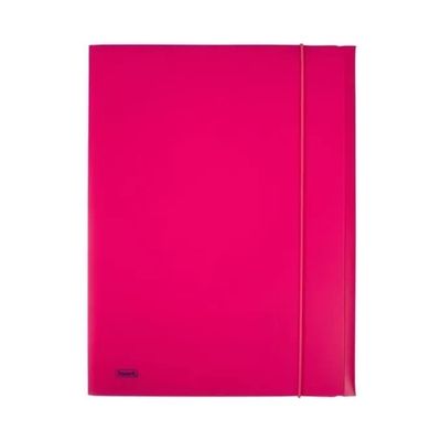 Favorit Cartella a 3 Lembi con Elastico, 24 × 33 cm, Fucsia Fluo