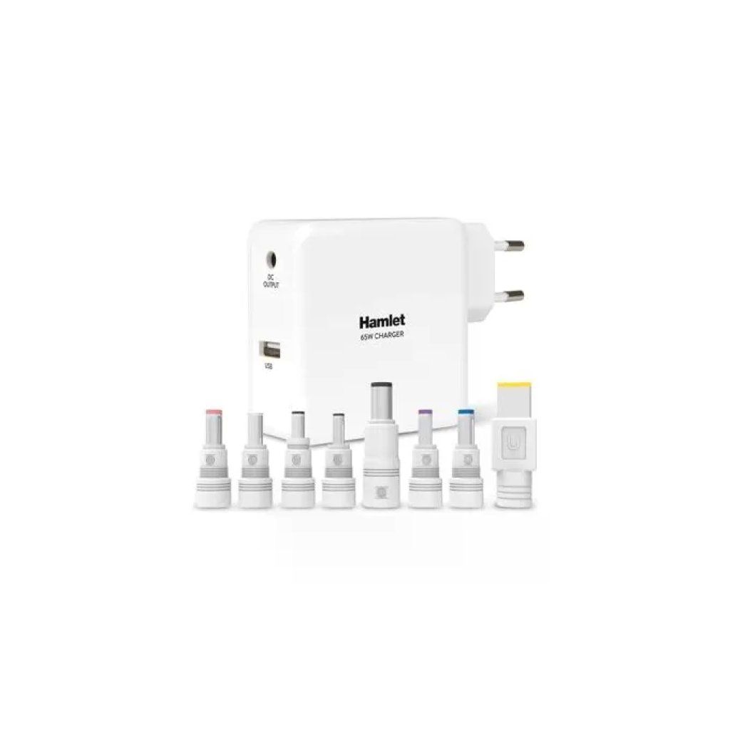 Hamlet XPWNB65U Alimentatore Universale Notebook 65W Bianco