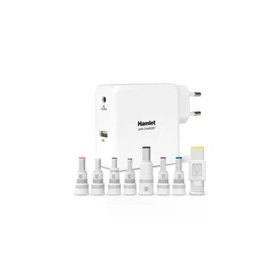 Hamlet XPWNB65U Alimentatore Universale Notebook 65W Bianco