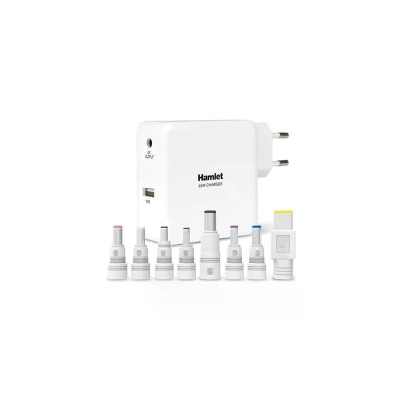 Hamlet XPWNB65U Alimentatore Universale Notebook 65W Bianco Hamlet XPWNB65U Alimentatore Universale Notebook 65W Bianco