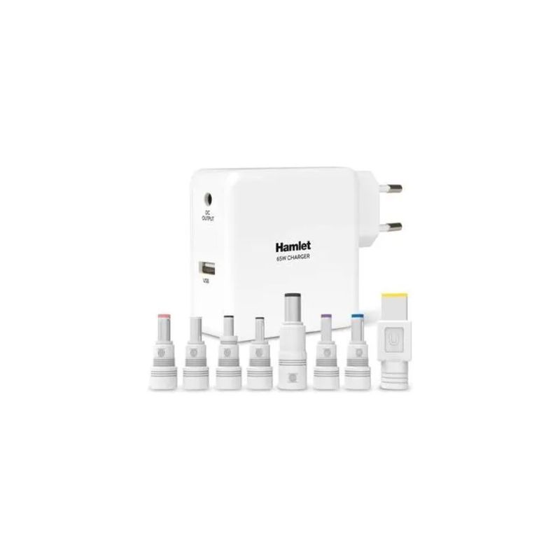 Hamlet XPWNB65U Alimentatore Universale Notebook 65W Bianco Hamlet XPWNB65U Alimentatore Universale Notebook 65W Bianco