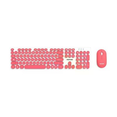 PANTONE PT-MK004S Kit Tastiera e Mouse Wireless Rosa